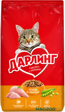 Сухой корм ДАРЛИНГ для взрослых кошек с птицей и овощами (0,76 кг)