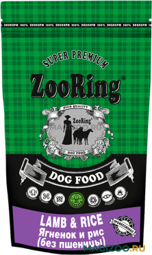 Сухой корм ZOORING ADULT DOG LAMB & RICE гипоаллергенный для взрослых собак средних и крупных пород с ягненком и рисом (2 кг)