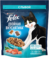 FELIX ДВОЙНАЯ ВКУСНЯТИНА для взрослых кошек с рыбой (0,2 кг)
