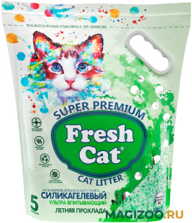 FRESH CAT ЛЕТНЯЯ ПРОХЛАДА наполнитель силикагелевый для туалета кошек с ароматизатором (5 л)
