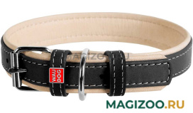 Ошейник кожаный для собак черный верх 35 мм 57 – 71 см Collar WauDog Soft (1 шт)