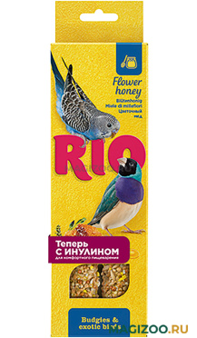 RIO палочки для волнистых попугаев и экзотических птиц с медом (2 шт)