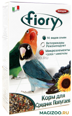 FIORY PARROCCHETTI AFRICAN - Фиори корм для средних попугаев (800 гр)