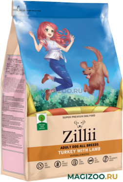 Сухой корм ZILLII ADULT DOG ALL BREED TURKEY & LAMB для взрослых собак всех пород с индейкой и ягненком (0,8 кг)