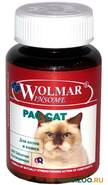 WOLMAR WINSOME FOR PAC CAT синергический комплекс для взрослых кастрированных котов и стерилизованных кошек 180 таблеток (1 уп)