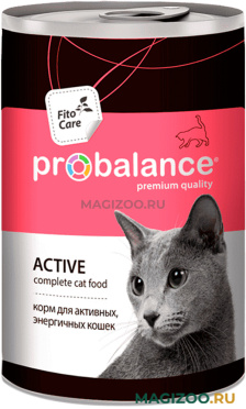 Влажный корм (консервы) PROBALANCE CAT ACTIVE для активных взрослых кошек с курицей 70063 (415 гр)