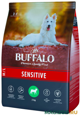 Сухой корм MR.BUFFALO M/L SENSITIVE для взрослых собак средних и крупных пород с чувствительным пищеварением с ягненком (2 кг)
