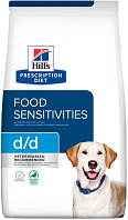 HILL'S PRESCRIPTION DIET D/D DUCK & RICE для взрослых собак при пищевых аллергиях с уткой и рисом (1,5 кг)