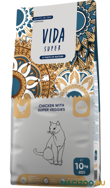 Сухой корм VIDA SUPER ADULT CAT CHICKEN & SUPER VEGGIES для взрослых кошек с курицей и овощами (10 кг)