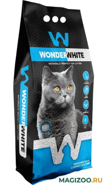 WONDER WHITE UNSCENTED NATURAL наполнитель комкующийся для туалета кошек без запаха (5 кг УЦ)