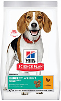 HILL’S SCIENCE PLAN ADULT PERFECT WEIGHT MEDIUM CHICKEN диетический для взрослых собак средних пород с курицей (12 кг)