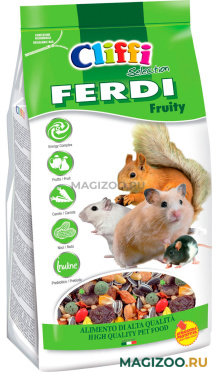 CLIFFI FERDI FRUITY корм для хомяков, мышей, белок и песчанок с фруктами, грецкими орехами и морковью  (700 гр)