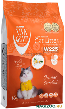 VAN CAT ORANGE наполнитель комкующийся для туалета кошек с ароматом апельсина (10 кг)