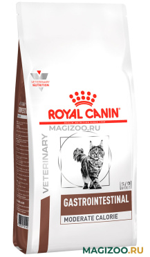 Сухой корм ROYAL CANIN GASTROINTESTINAL MODERATE CALORIE GIM35 для взрослых кошек при заболеваниях желудочно-кишечного тракта с умеренным содержанием энергии (0,4 кг)