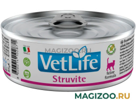 Влажный корм (консервы) FARMINA VET LIFE FELINE STRUVITE для взрослых кошек при мочекаменной болезни струвиты 85 гр (85 гр)