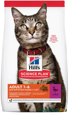 Сухой корм HILL’S SCIENCE PLAN ADULT DUCK для взрослых кошек с уткой (10 кг)