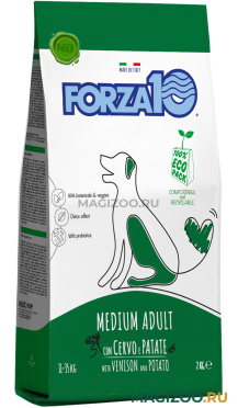 Сухой корм FORZA10 DOG MAINTENANCE ADULT MEDIUM для взрослых собак средних пород с олениной и картофелем (2 кг)