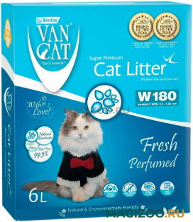VAN CAT FRESH наполнитель комкующийся для туалета кошек с ароматом весенней свежести коробка (5,1 кг)