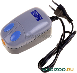 Компрессор Mouse-102 одноканальный для аквариума 30 - 60 л, 2,5 л/мин, 2,3 Вт (1 шт)