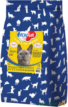 Сухой корм MON AMI для взрослых кошек с курицей (10 кг)