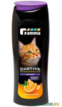 GAMMA шампунь витаминизированный для кошек витамины B6 Е с ароматом апельсина 400 мл (1 шт)