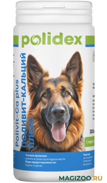 POLIDEX POLIVIT-CA PLUS витаминно-минеральный комплекс с кальцием для щенков, беременных и лактирующих сук 300 табл в 1 уп (1 уп)