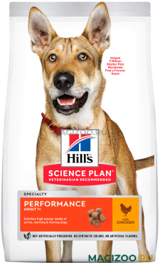 Сухой корм HILL’S SCIENCE PLAN ADULT PERFORMANCE CHICKEN для взрослых собак средних пород с высокими энергетическими потребностями с курицей (12 кг)