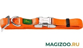 Ошейник для собак нейлон с металлической застежкой оранжевый 30 – 45 см Hunter ALU-Strong (1 шт)