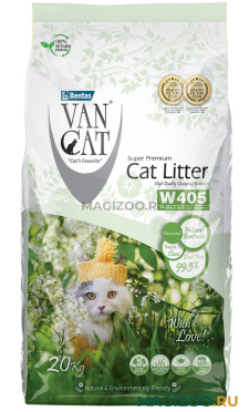 VAN CAT NATURAL наполнитель комкующийся для туалета кошек 100 % Натуральный гранулы 0,5 – 4 мм (20 кг)