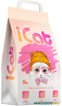 ICAT наполнитель впитывающий для туалета кошек  (5 кг)