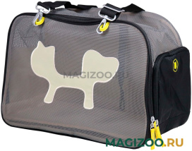 Сумка-переноска мягкая United Pets Mesh Bag черная/желтая 44 х 23 х 28 см (1 шт)