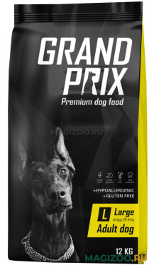 Сухой корм GRAND PRIX LARGE ADULT для взрослых собак крупных пород с курицей (12 кг)