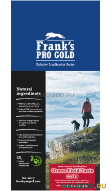 Сухой корм FRANK'S PROGOLD DOG GREEN FIELD TASTE 22/10 LAMB & RICE для взрослых собак всех пород с чувствительным пищеварением с ягненком и рисом (15 кг)