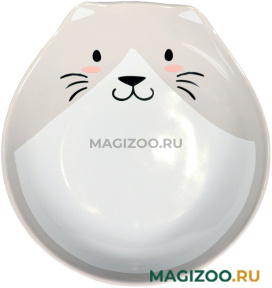 Миска керамическая Mr.Kranch для кошек Мордочка кошки серая 200 мл (1 шт)