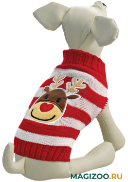 TRIOL свитер для собак Олененок красно-белый (L)