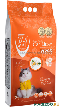VAN CAT ORANGE наполнитель комкующийся для туалета кошек с ароматом апельсина (5 кг)