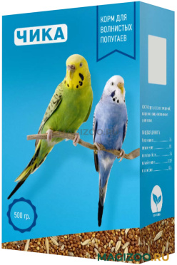 ЧИКА корм для волнистых попугаев витаминизированный (500 гр)