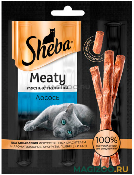 Лакомство Sheba Meaty для кошек мясные палочки с лососем (12 гр)