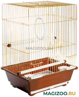 Клетка для маленьких птиц Золотая клетка A105G золотая цвет в ассортименте 30 х 23 х 39 см (1 шт)