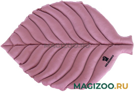 Лежанка для собак Mr.Kranch Листочек большая двусторонняя розовая 120 х 73 х 6 см (1 шт)