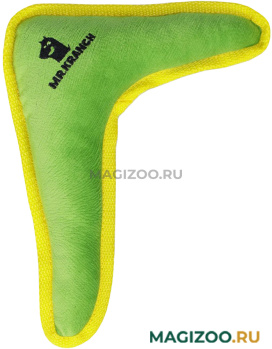 Игрушка для собак Mr.Kranch Бумеранг с пищалкой зеленый 34 х 28,5 х 6,5 см (1 шт)