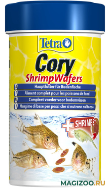 TETRA CORY SHRIMP WAFERS корм чипсы для донных рыб (100 мл)
