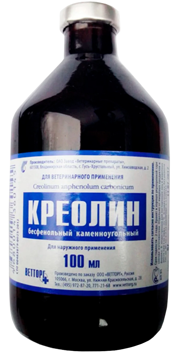 

креолин бесфенольный каменноугольный препарат для обработки кожи животных с дезинфицирующим, антисептическим, бактерицидным эффектом 100 мл раствор для наружного применения (1 шт)