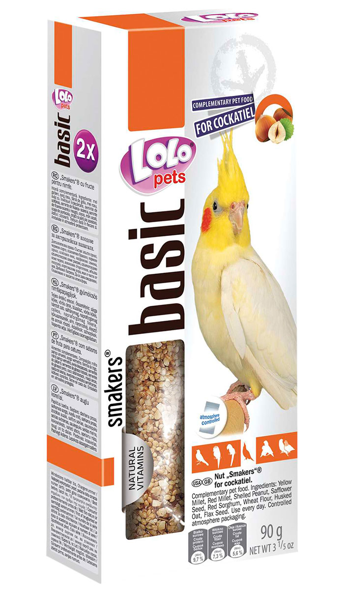 

Lolo Pets Smakers лакомство для средних попугаев ореховое (90 гр)