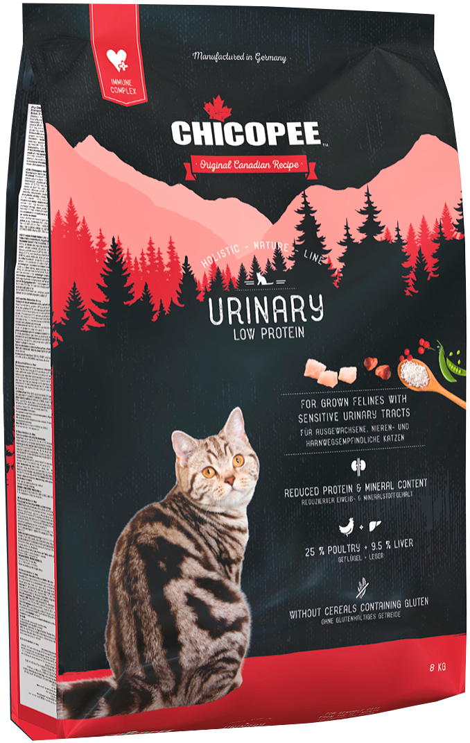 Chicopee Holistic Nature Line Cat Adult Urinary для взрослых кошек при мочекаменной болезни (1,5 кг)