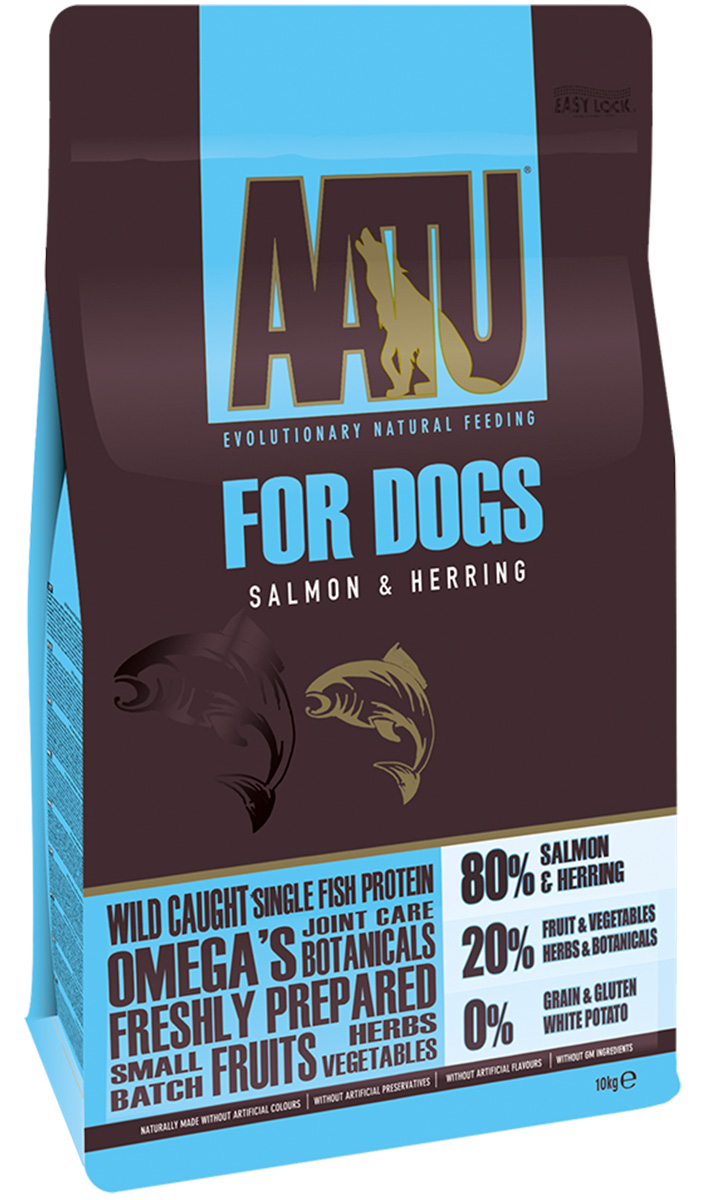 

Aatu Dog Salmon & Herring беззерновой для взрослых собак с лососем и сельдью (10 кг)