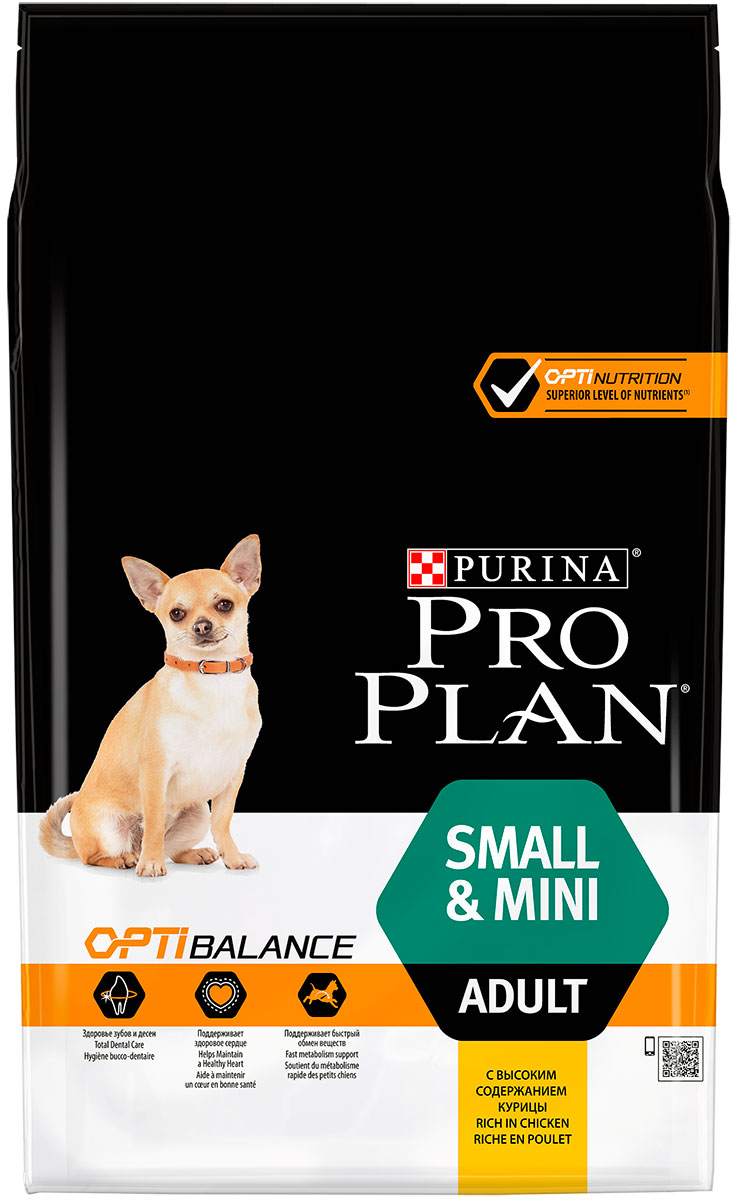 

Purina Pro Plan Adult Dog Optibalance Small & Mini для взрослых собак маленьких пород с курицей и рисом (0,7 + 0,7 кг)