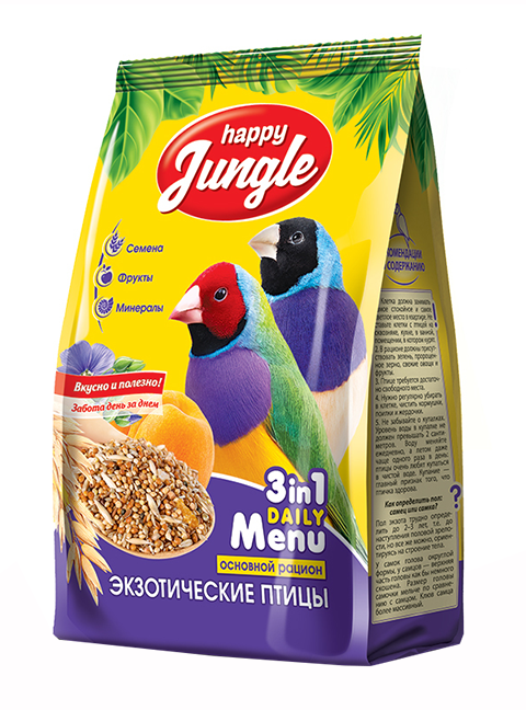 

Happy Jungle для экзотических птиц (500 гр)