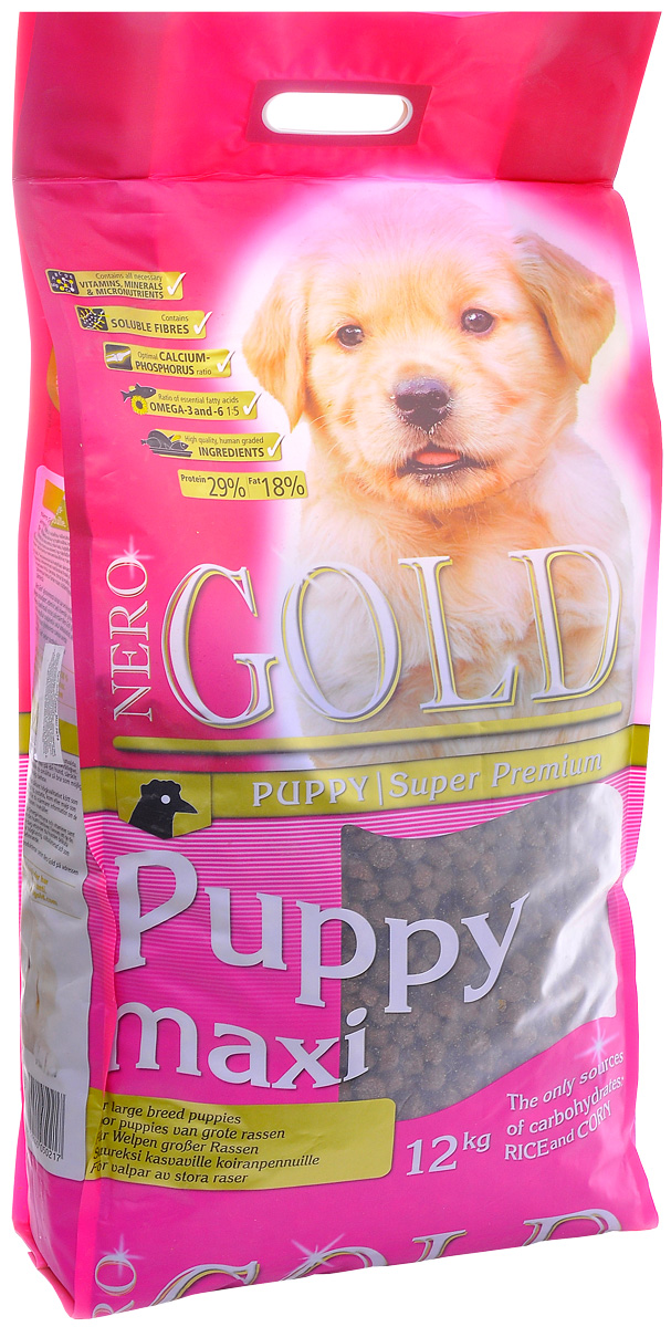 

Nero Gold Puppy Maxi для щенков крупных пород с курицей и рисом (18 кг)