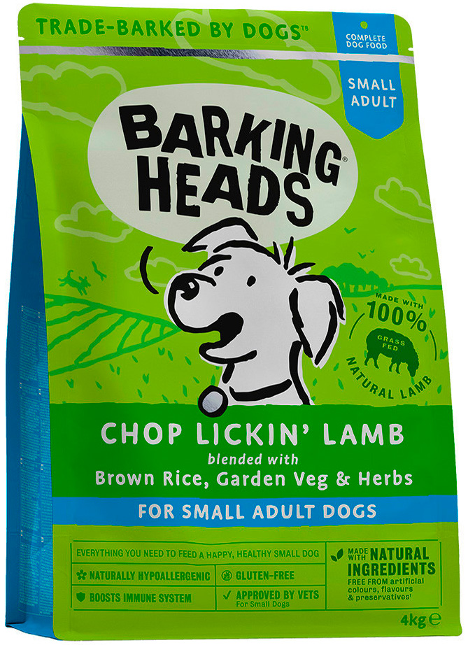 Barking Heads Мечты о ягненке для взрослых собак маленьких пород при аллергии с ягненком и рисом (1,5 кг) barking heads cухой корм класса холистик barking heads мечты о ягненке для взрослых собак с ягненком и рисом